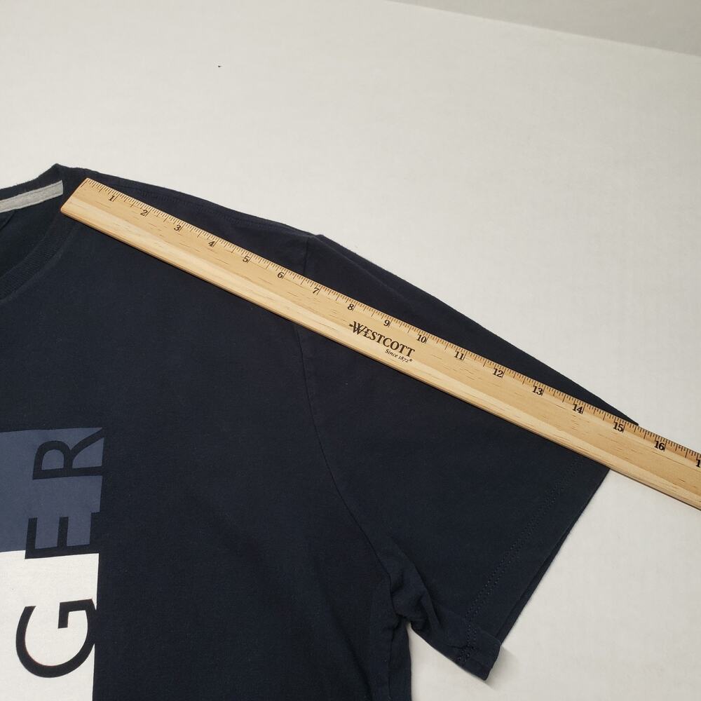 Tommy Hilfiger T-Shirt Mens XL Blue Logo Short Sleeve Crew Neck Graphic Tee Flag - Picture 6 of 16